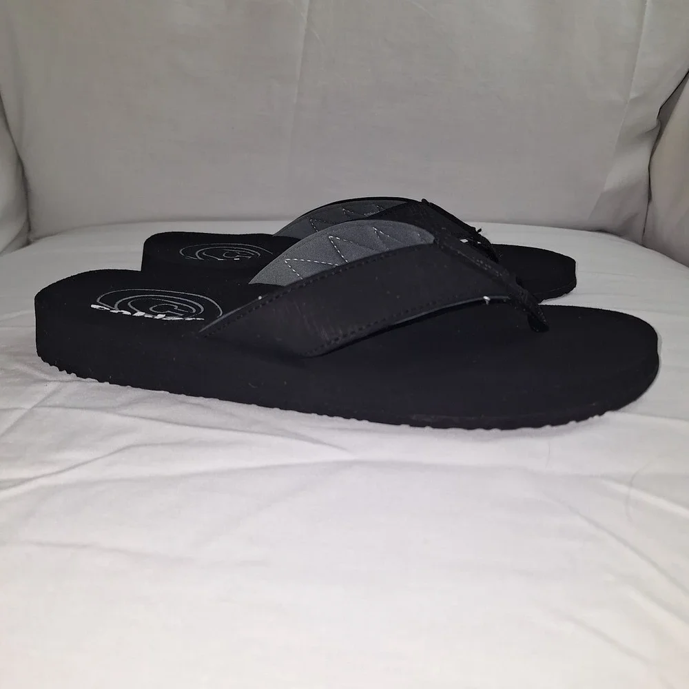 Men's‎ Black Cobian Floater 2 Flip Flops Sandals With Arch Support Size 9
